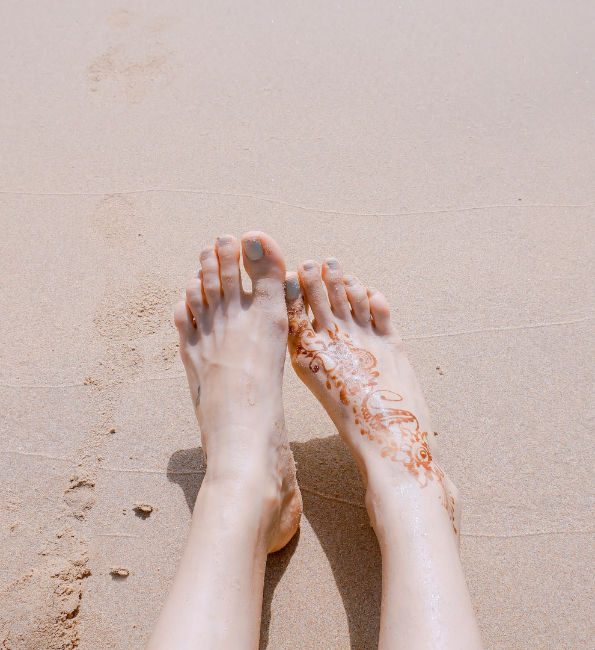 Feet at beach
